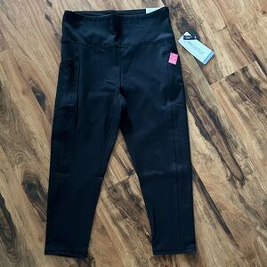 Marika Black High-Waisted Leggings Size XL Tummy Compression Mid-Calf